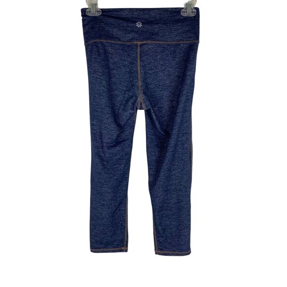 Athleta Chaturanga Quest Capri Legging Size XS EUC Heathered Blue Gray 212387 - Picture 4 of 12
